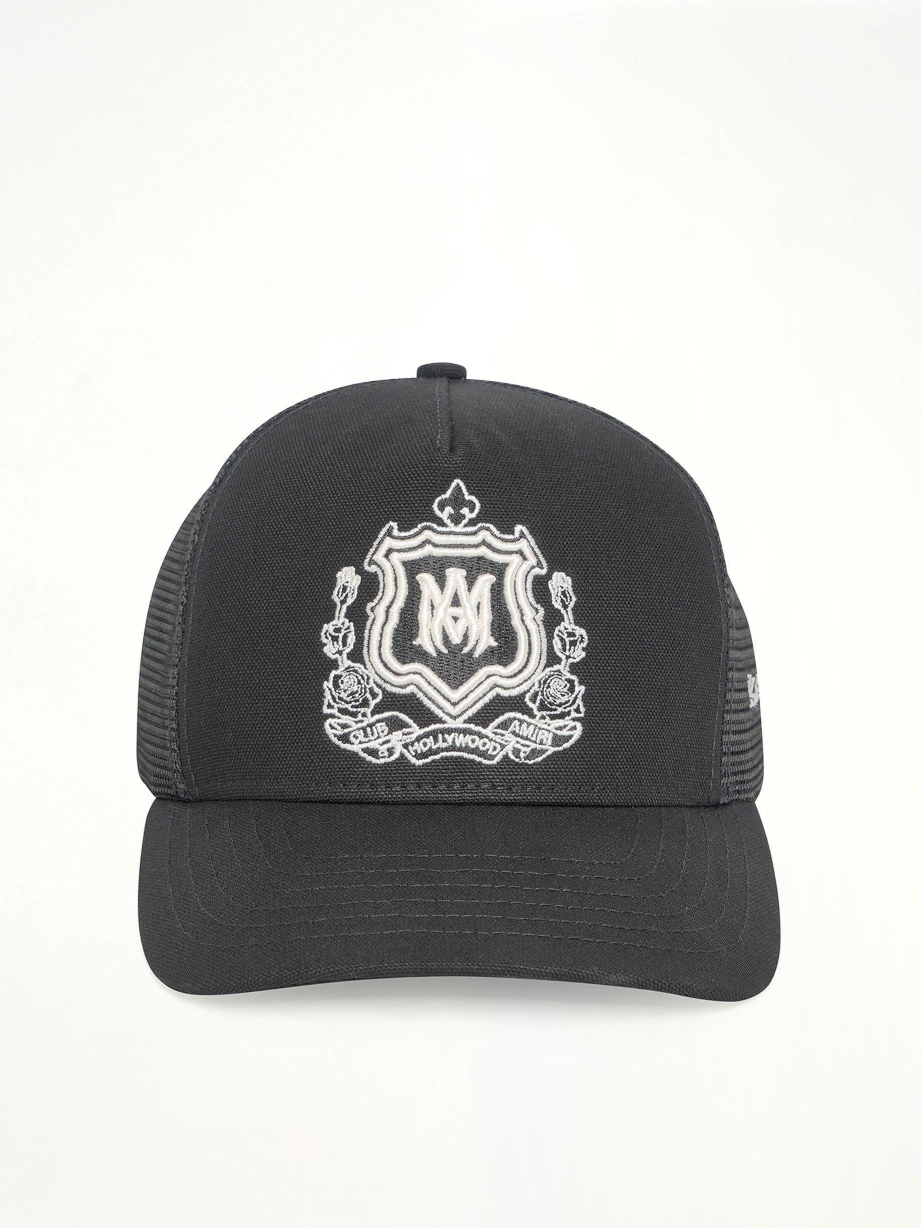 MA Crest Trucker Hat in Black