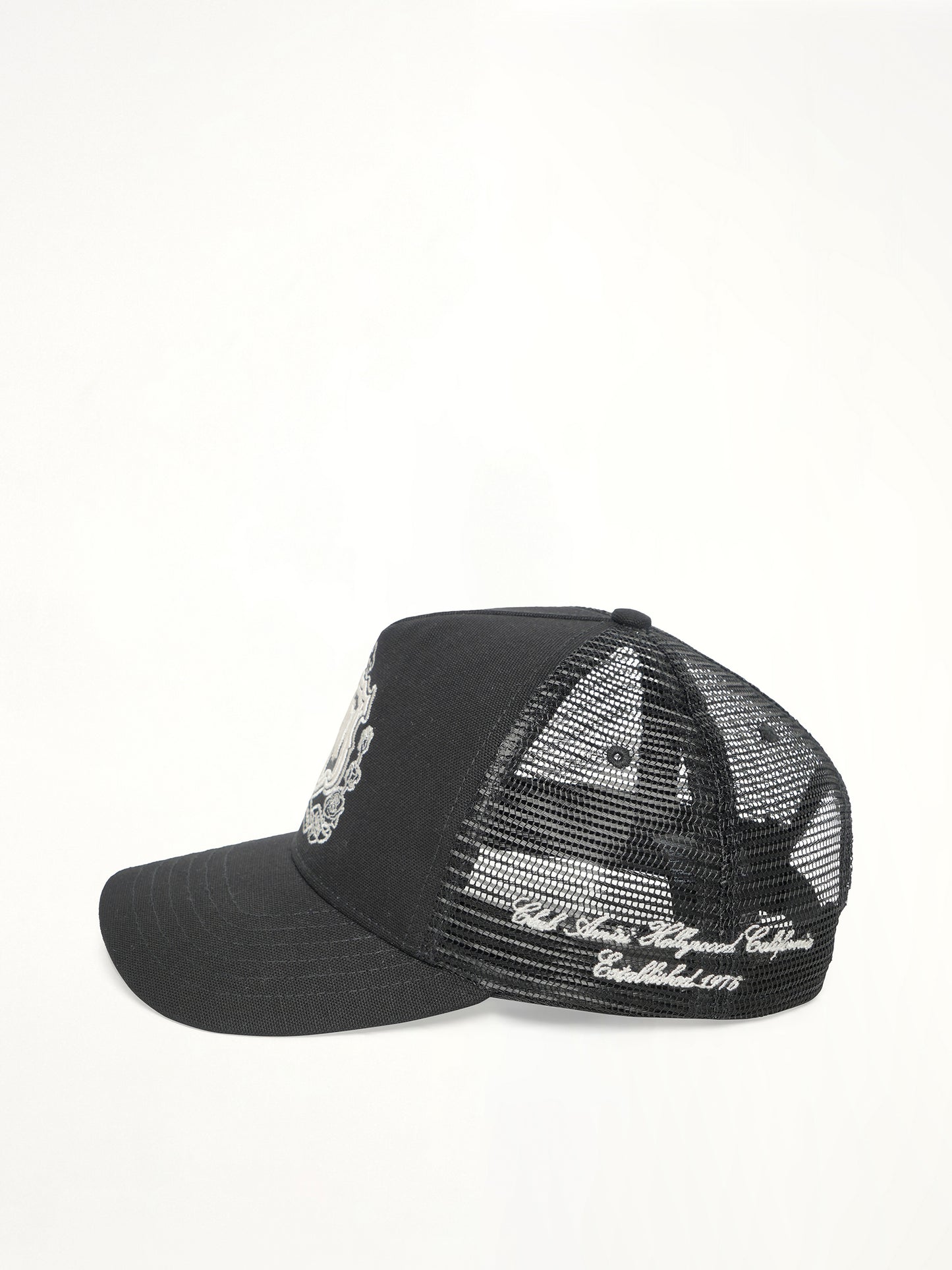 MA Crest Trucker Hat in Black