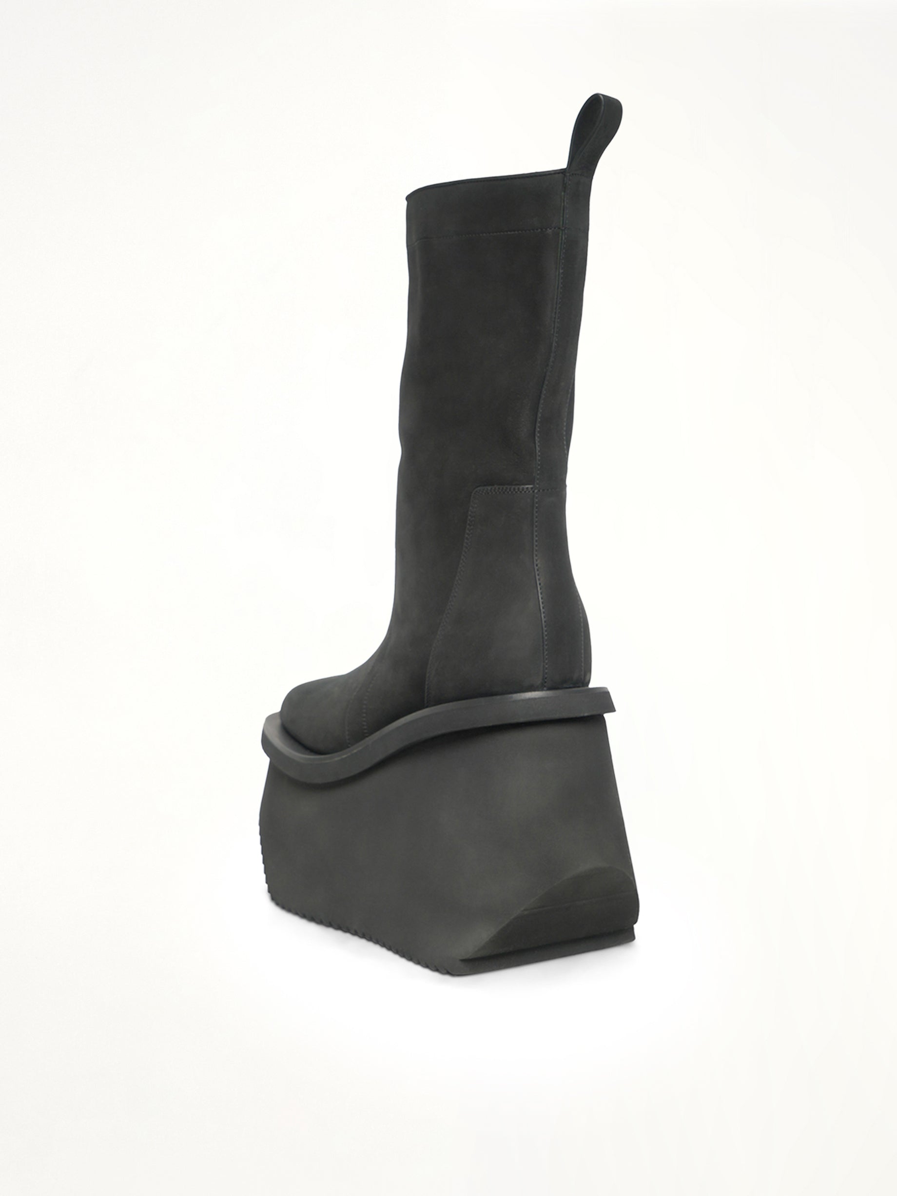 Factory Boots in Black Back View | RICK OWENS