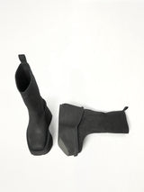 Factory Boots in Black Top View | RICK OWENS