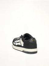 Boucle Skeleton Low Top Sneaker in Black Back View | AMIRI