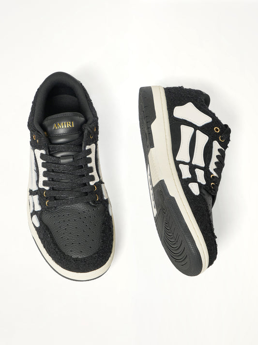 Boucle Skeleton Low Top Sneaker in Black