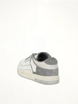 Distressed Skeleton Low Top Sneaker in Dark Grey Back View | AMIRI