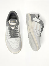 Distressed Skeleton Low Top Sneaker in Dark Grey Top View | AMIRI
