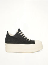 Double Bumper Sneaker in Black/Milk/Milk Side View | RICK OWENS DRKSHDW