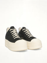 Double Bumper Sneaker in Black/Milk/Milk Front View | RICK OWENS DRKSHDW