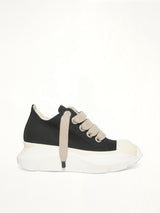 Jumbolace Abstract Low in Black/Milk/Milk Side View | RICK OWENS DRKSHDW