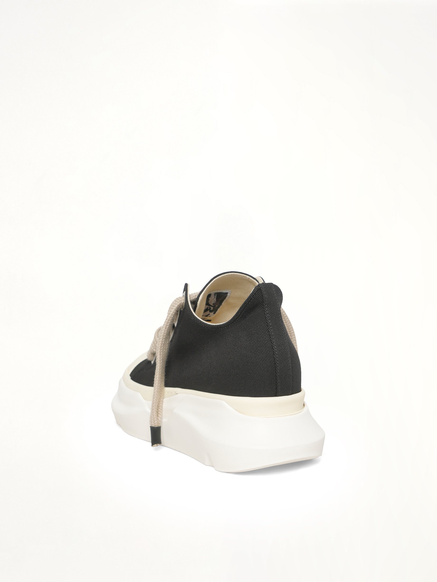 Jumbolace Abstract Low in Black/Milk/Milk Back View | RICK OWENS DRKSHDW