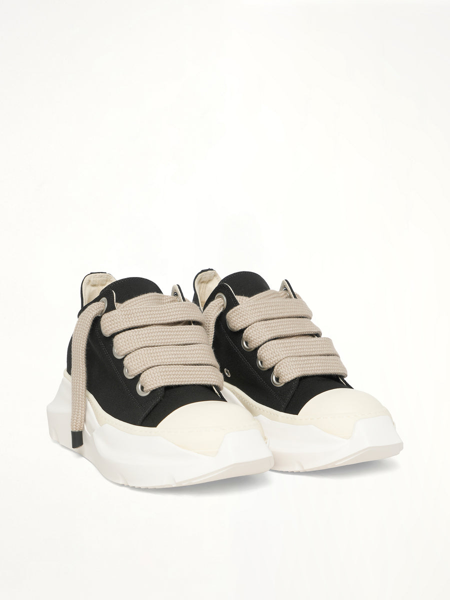 Jumbolace Abstract Low in Black/Milk/Milk Front View | RICK OWENS DRKSHDW
