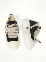 Jumbolace Abstract Low in Black/Milk/Milk Top View | RICK OWENS DRKSHDW