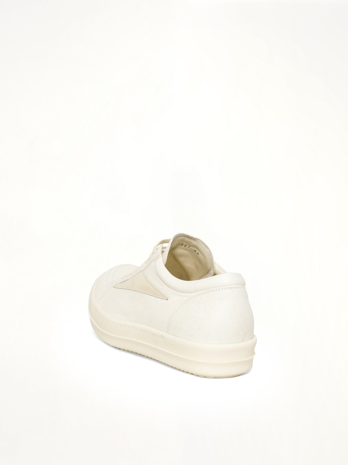 Vintage Sneaks in Milk/Milk/Milk Back View | RICK OWENS