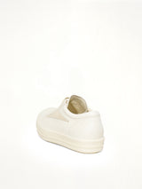 Vintage Sneaks in Milk/Milk/Milk Back View | RICK OWENS