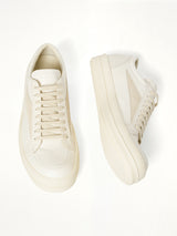 Vintage Sneaks in Milk/Milk/Milk Top View | RICK OWENS