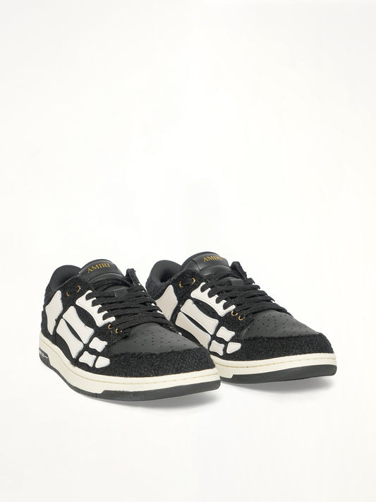 Boucle Skeleton Low Top Sneaker in Black