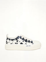 Denim Stars Court Low Sneaker in Wet Shimmer Side View | AMIRI