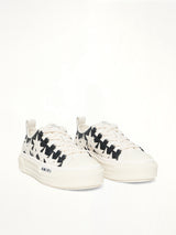 Denim Stars Court Low Sneaker in Wet Shimmer Front View | AMIRI