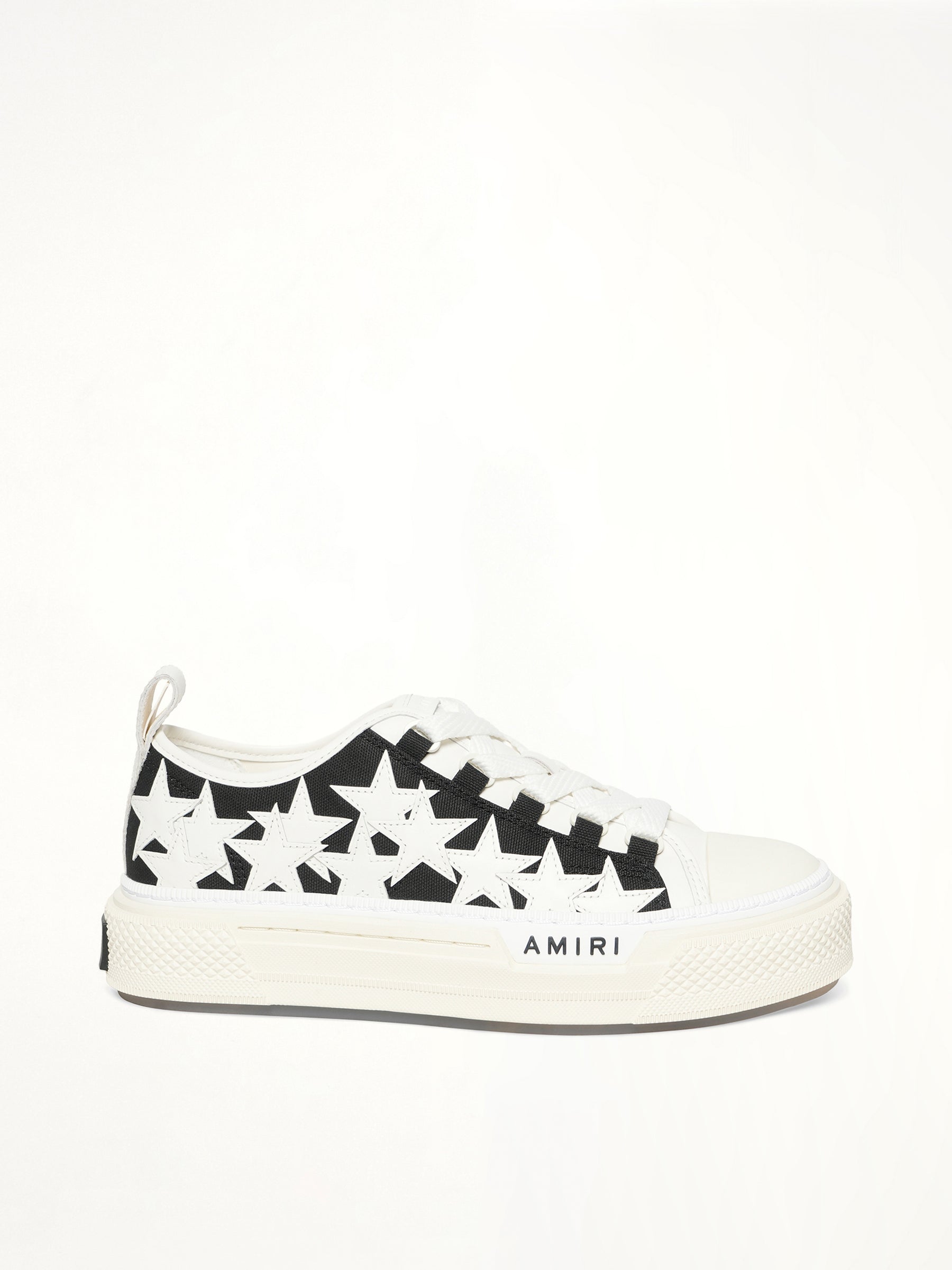 Stars Court Low Sneaker in Black Side View | AMIRI