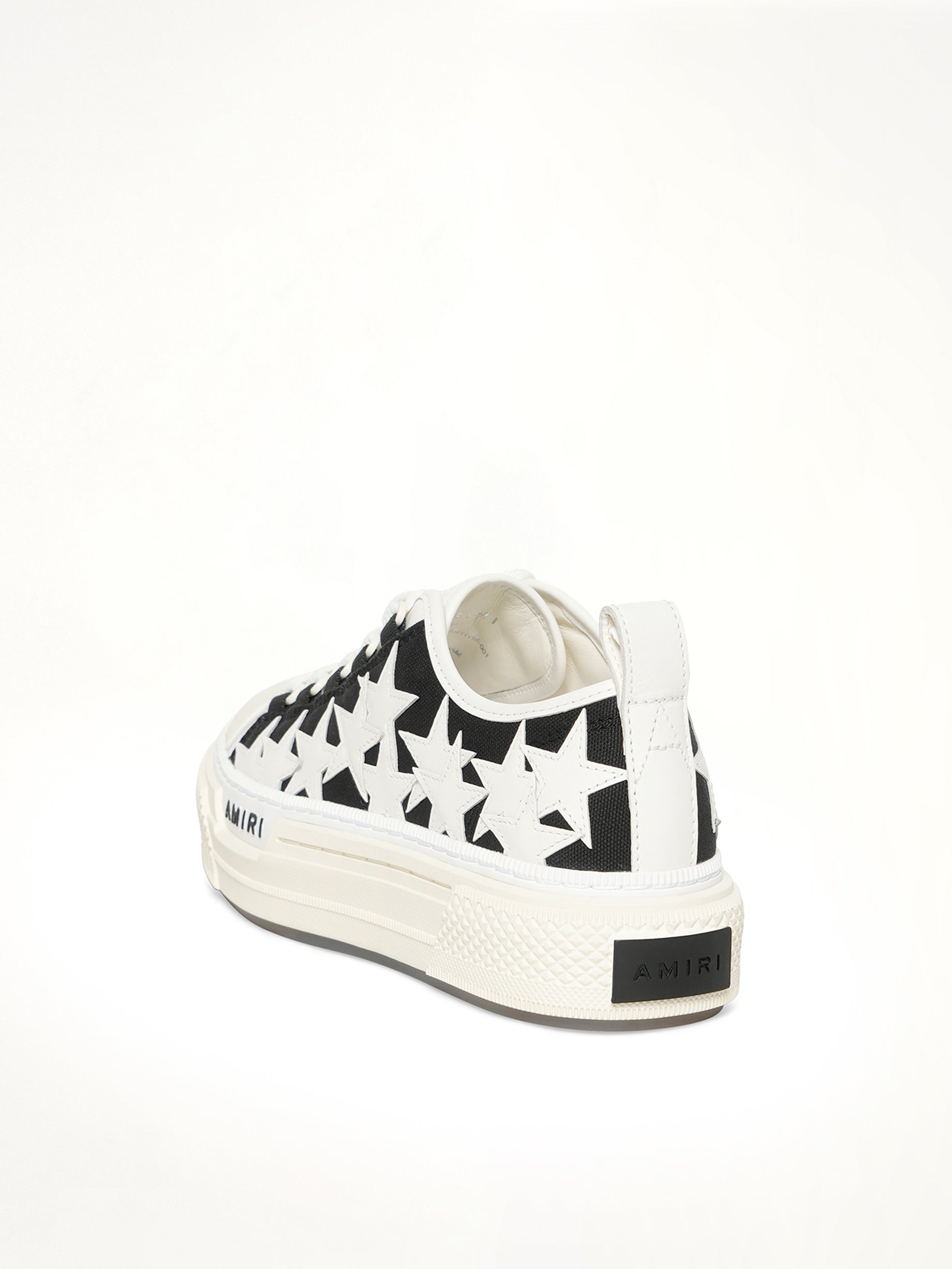 Stars Court Low Sneaker in Black Back View | AMIRI