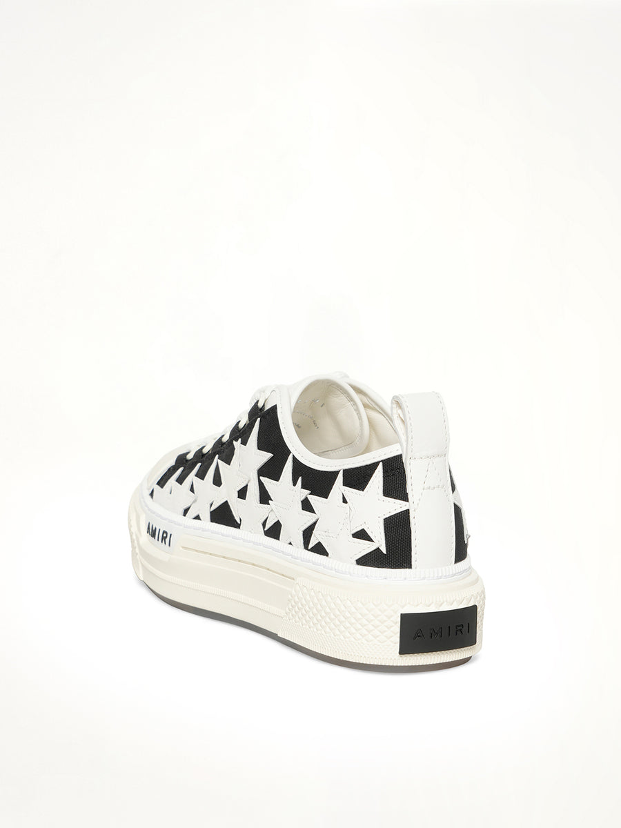 Stars Court Low Sneaker in Black Back View | AMIRI