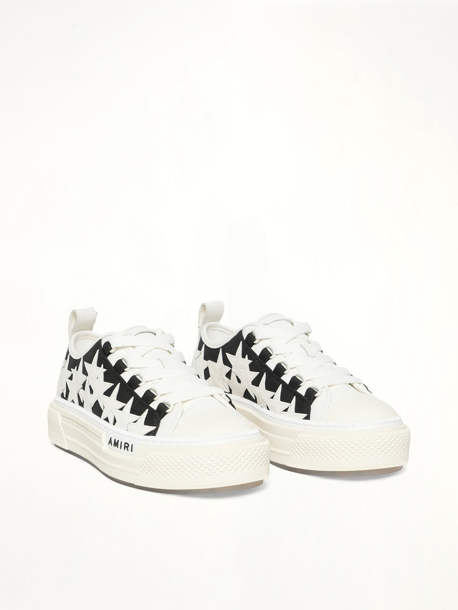 Stars Court Low Sneaker in Black Front View | AMIRI