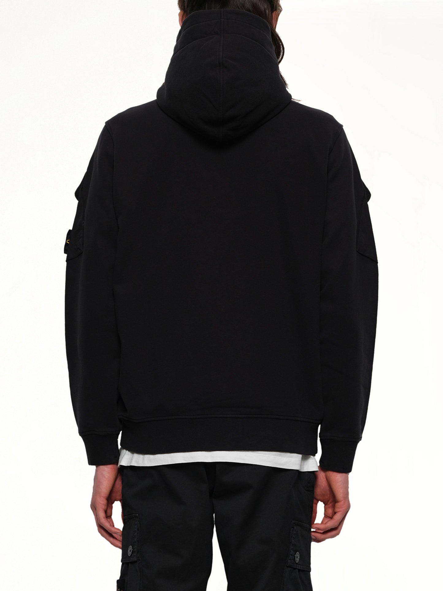 610000 Cotton Fleece Hoodie in Black