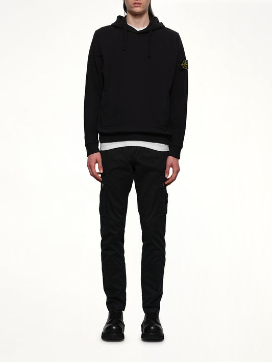 610002 Cotton Fleece Hoodie in Black