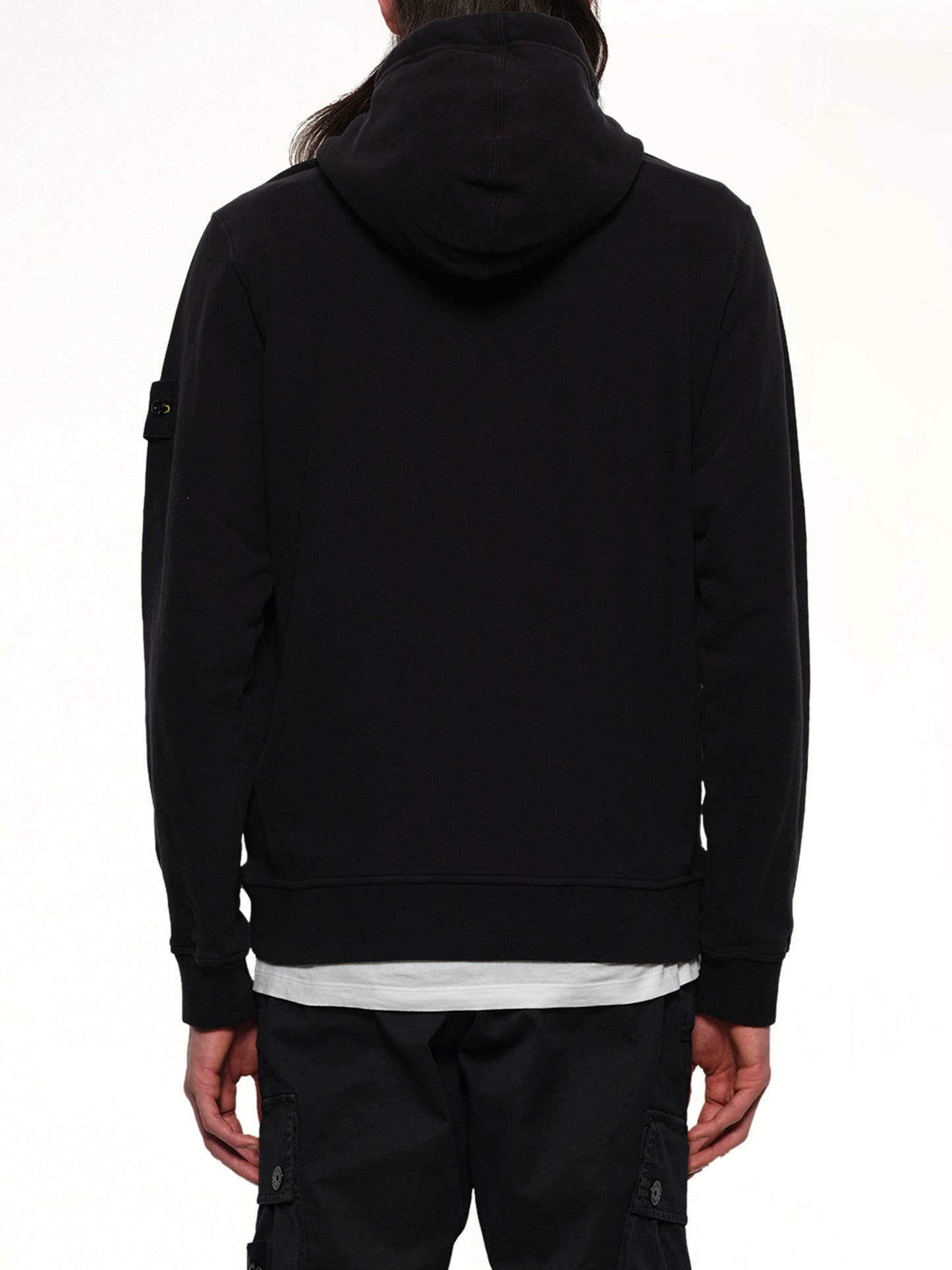 610002 Cotton Fleece Hoodie in Black