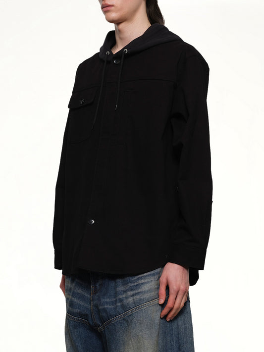 Hooded Blouse in Black