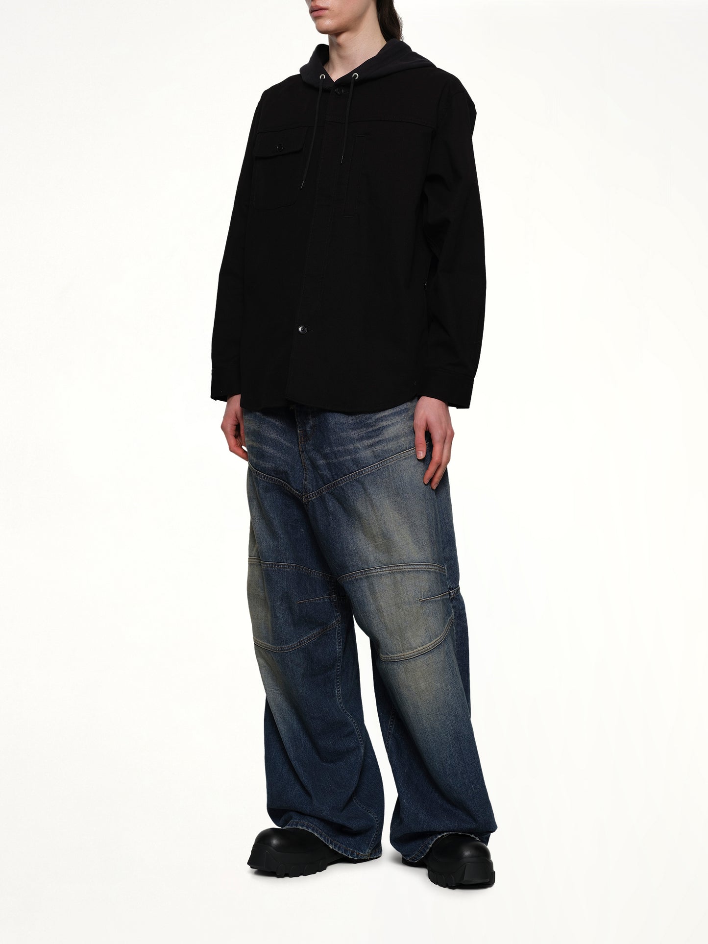 Hooded Blouse in Black