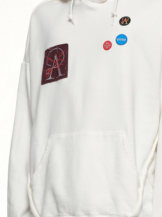 Patches Hoodie in White