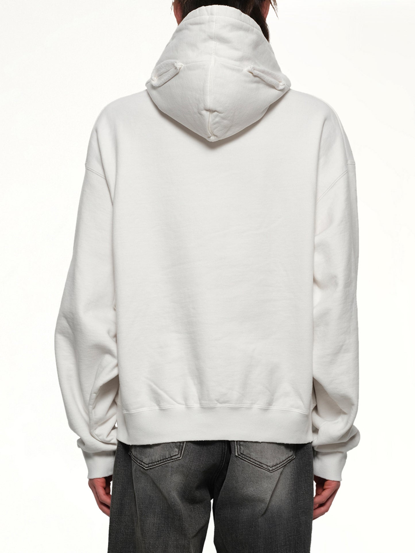 Villain Cover Print Hoodie in White