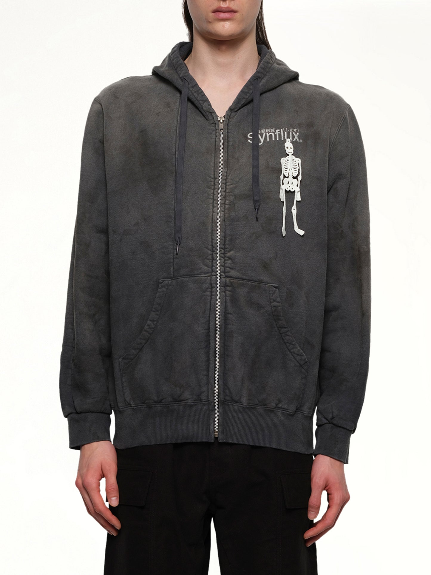 Waste-Reducing Algorithm Hoodie in Black