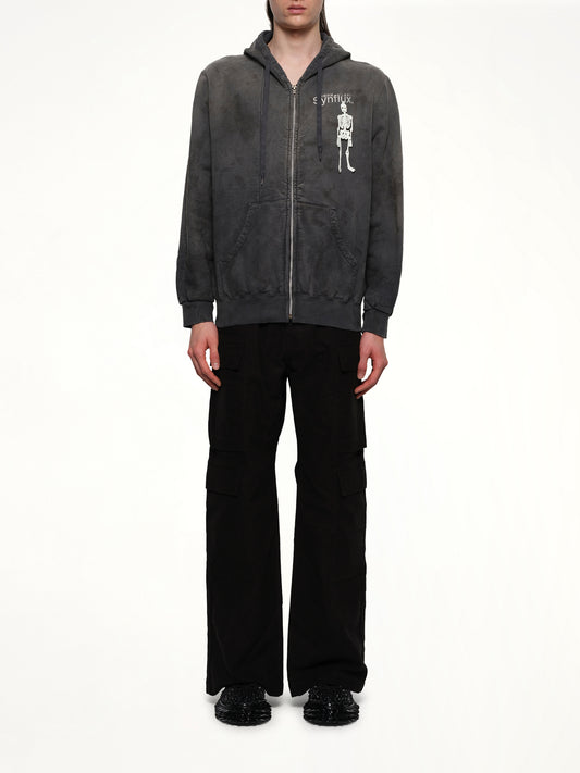 Waste-Reducing Algorithm Hoodie in Black