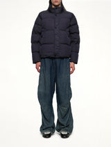 410001 Garment Dyed Crinkle Nylon Down in Navy Blue