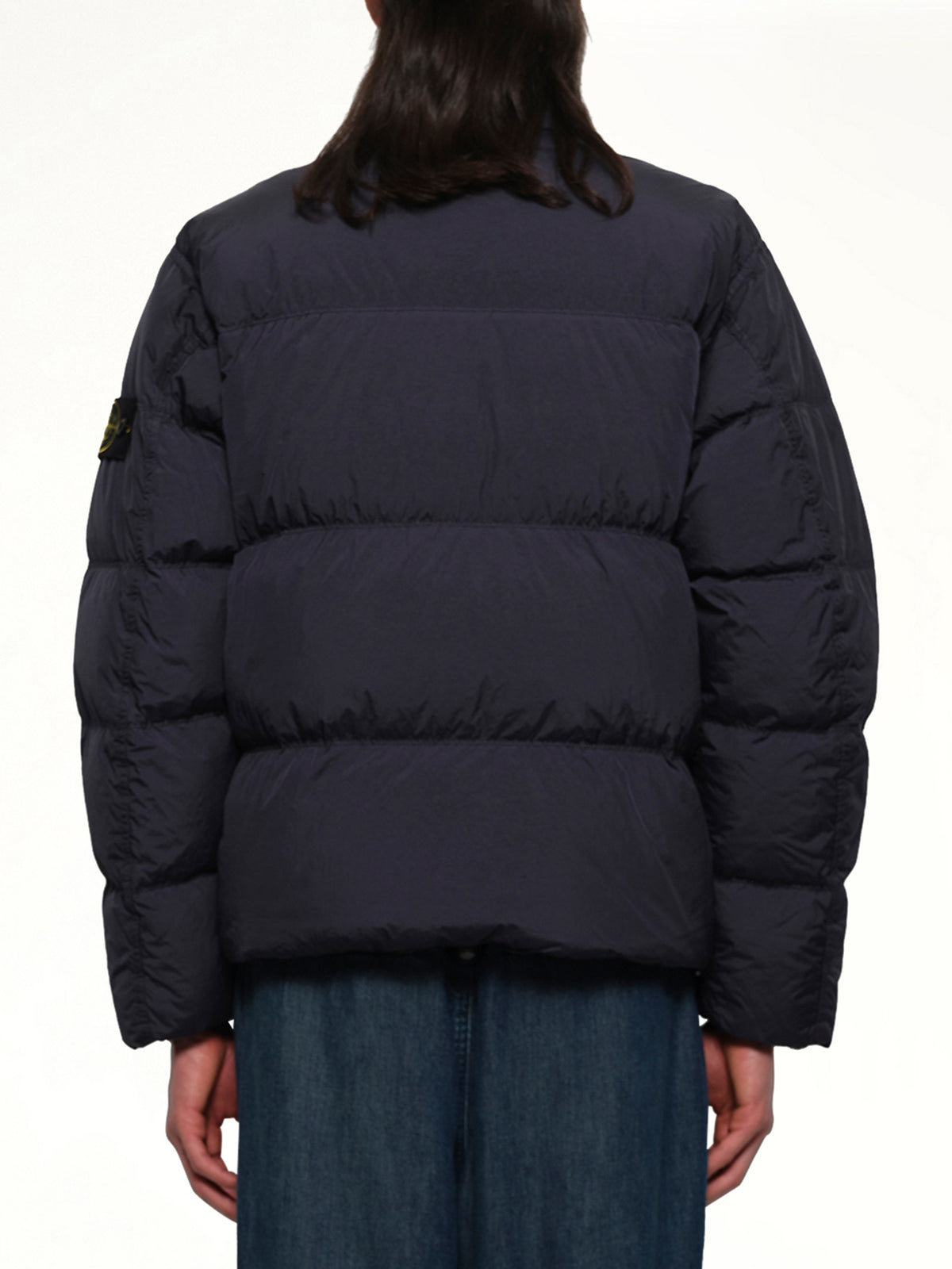 410001 Garment Dyed Crinkle Nylon Down in Navy Blue