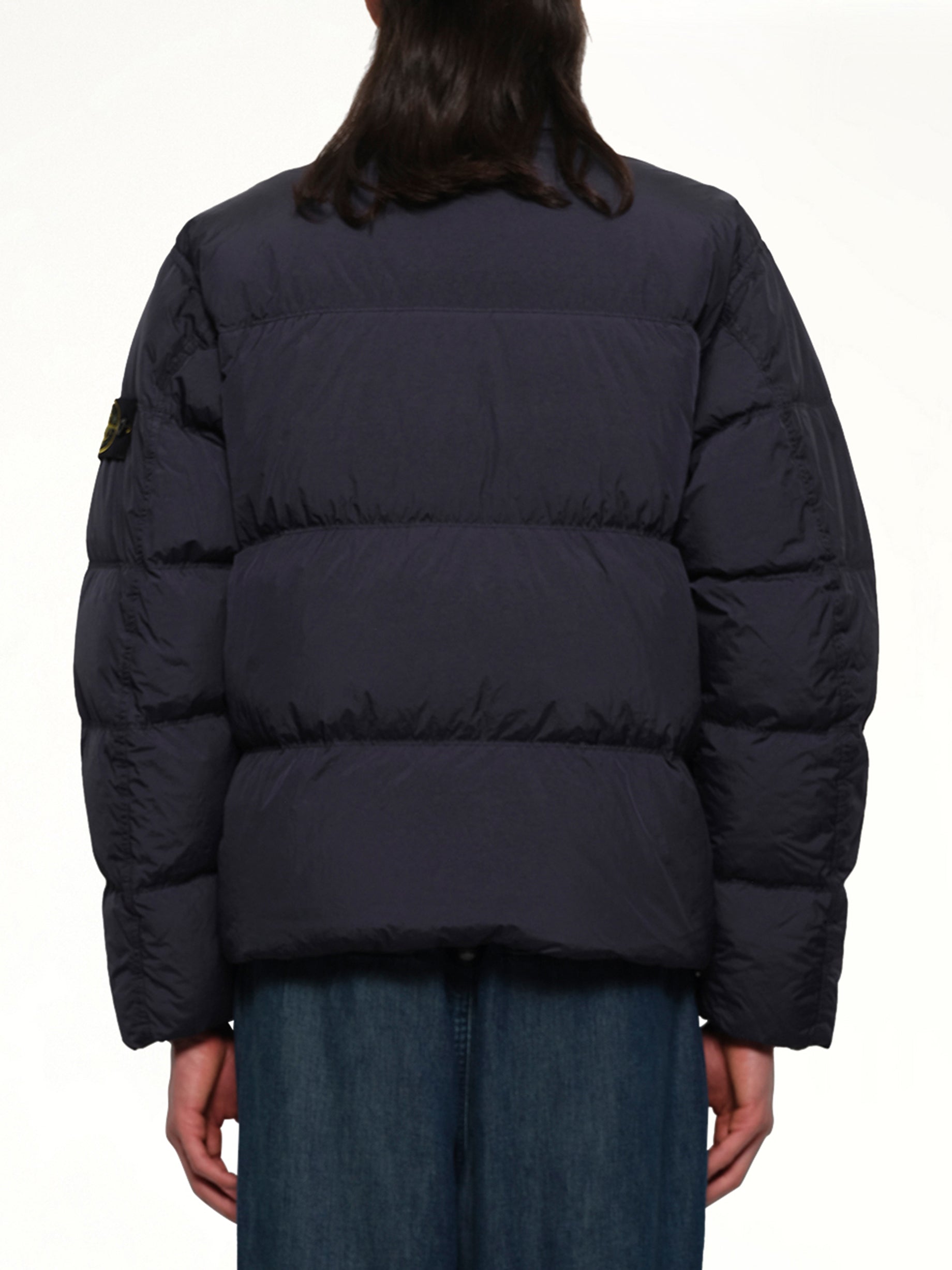 410001 Garment Dyed Crinkle Nylon Down in Navy Blue