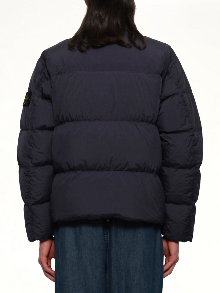 410001 Garment Dyed Crinkle Nylon Down in Navy Blue