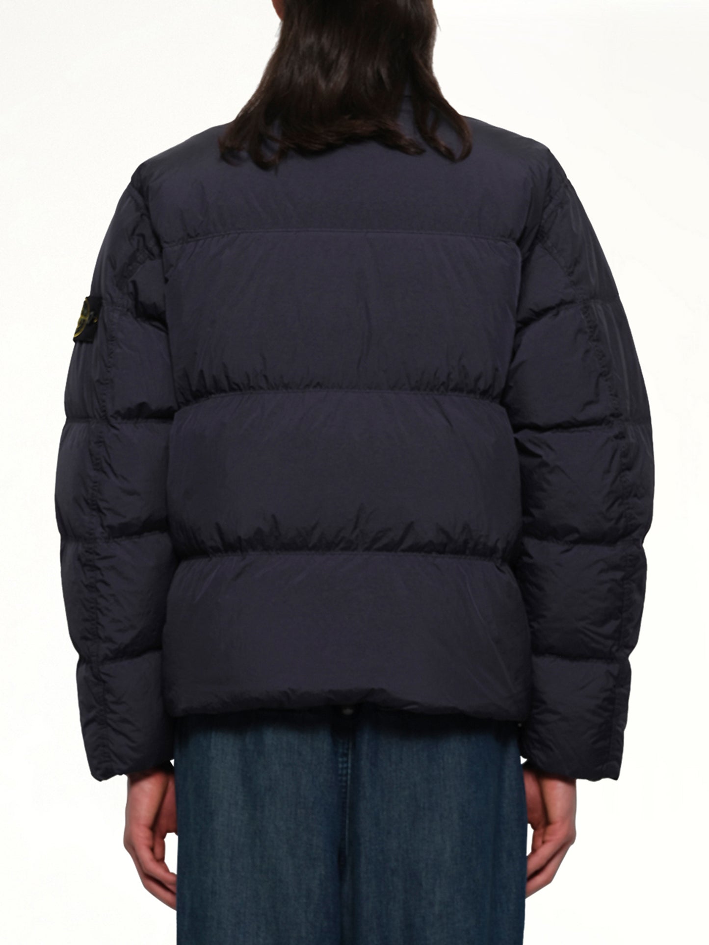 410001 Garment Dyed Crinkle Nylon Down in Navy Blue