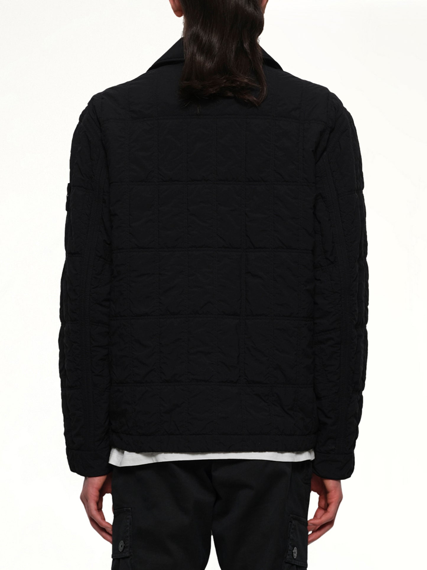 410009 Nylon Smerigliato Jacket in Black