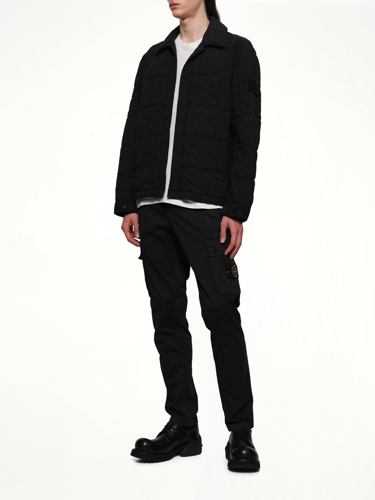 410009 Nylon Smerigliato Jacket in Black