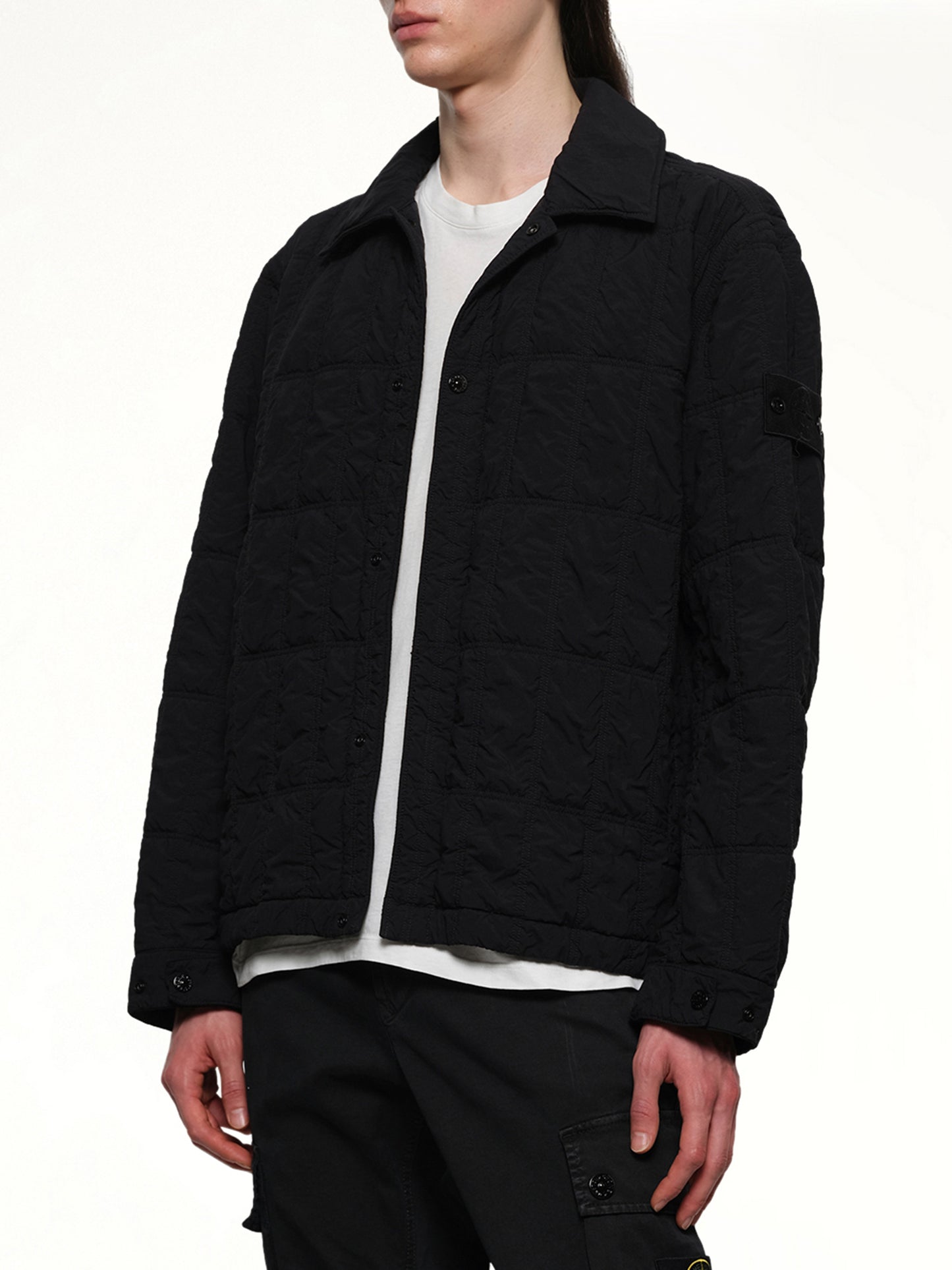 410009 Nylon Smerigliato Jacket in Black