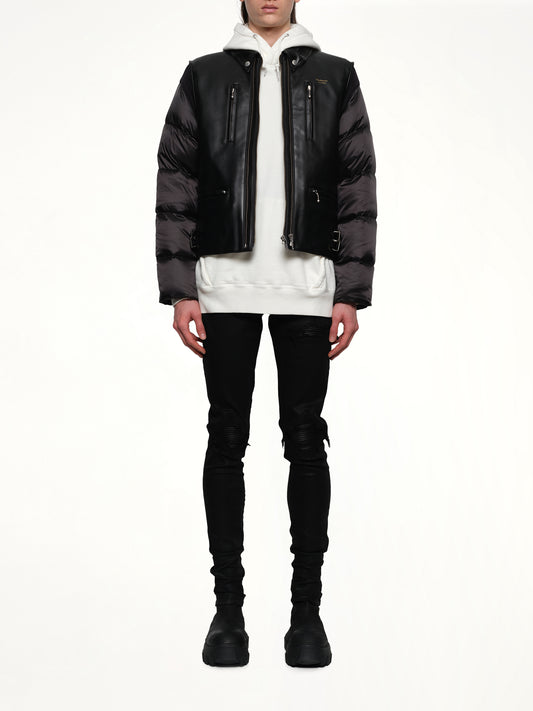 Vegan Leather Blouson in Black