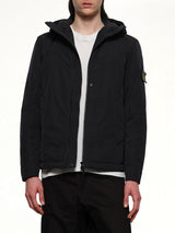 블랙 410004 마이크로 트윌 후드 재킷