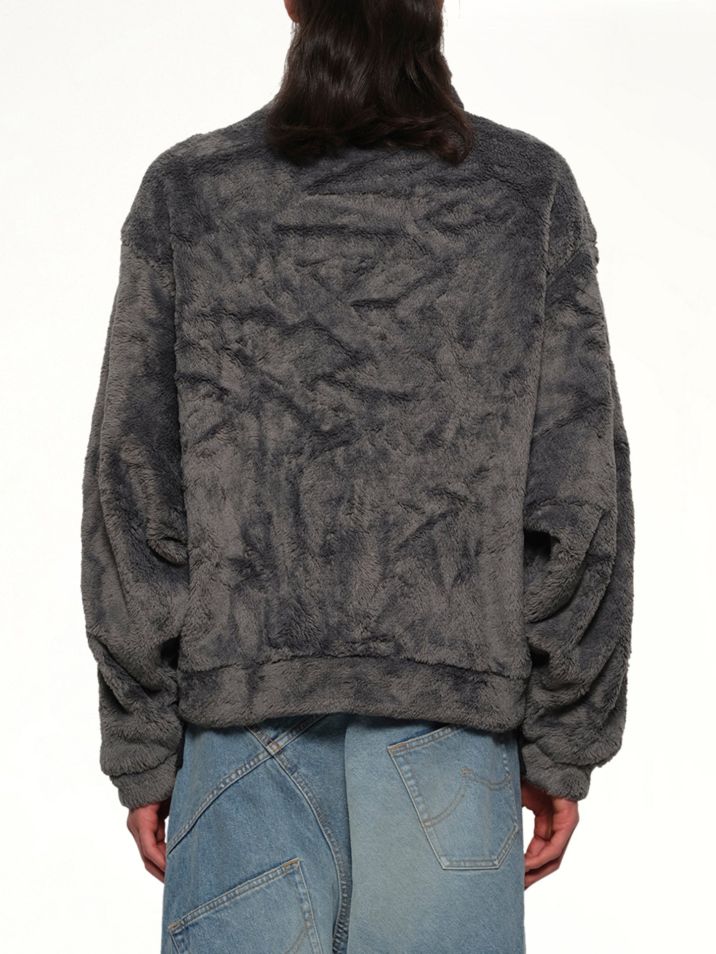 Glow in the dark Skelton Fleece Jacket in Grey