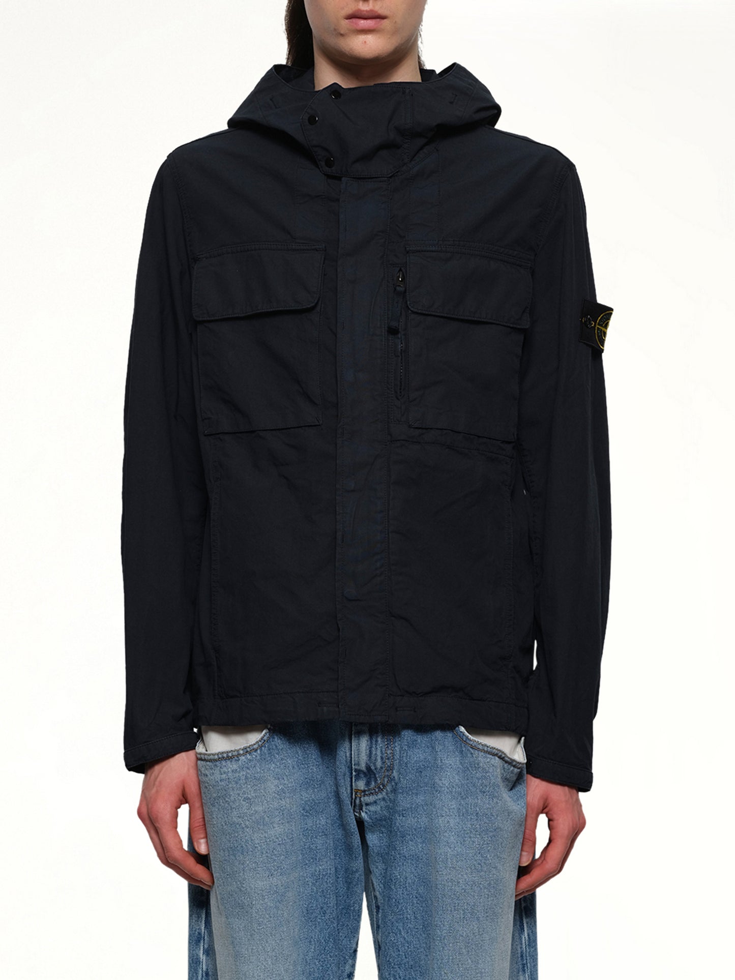Q10001 Short Parka in Navy Blue