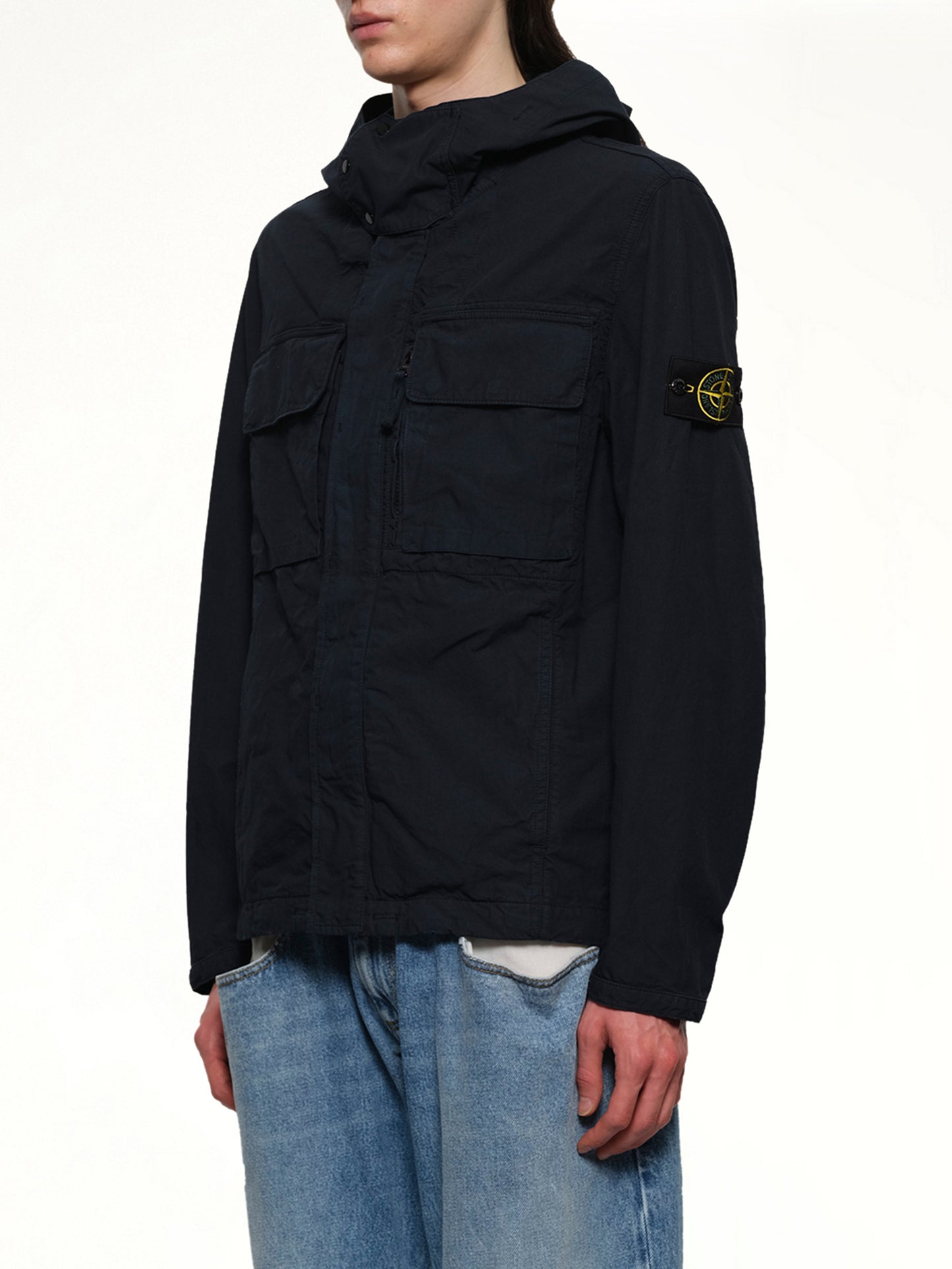 Q10001 Short Parka in Navy Blue