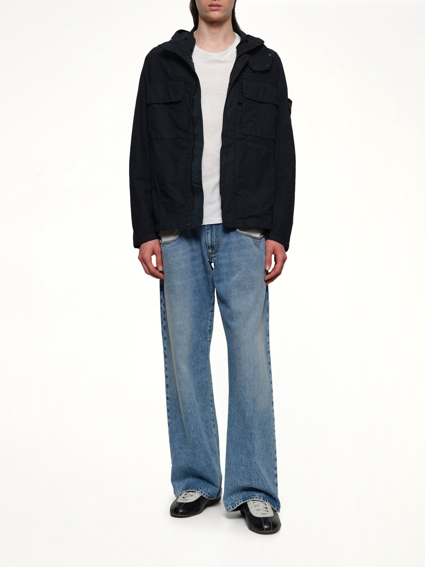 Q10001 Short Parka in Navy Blue