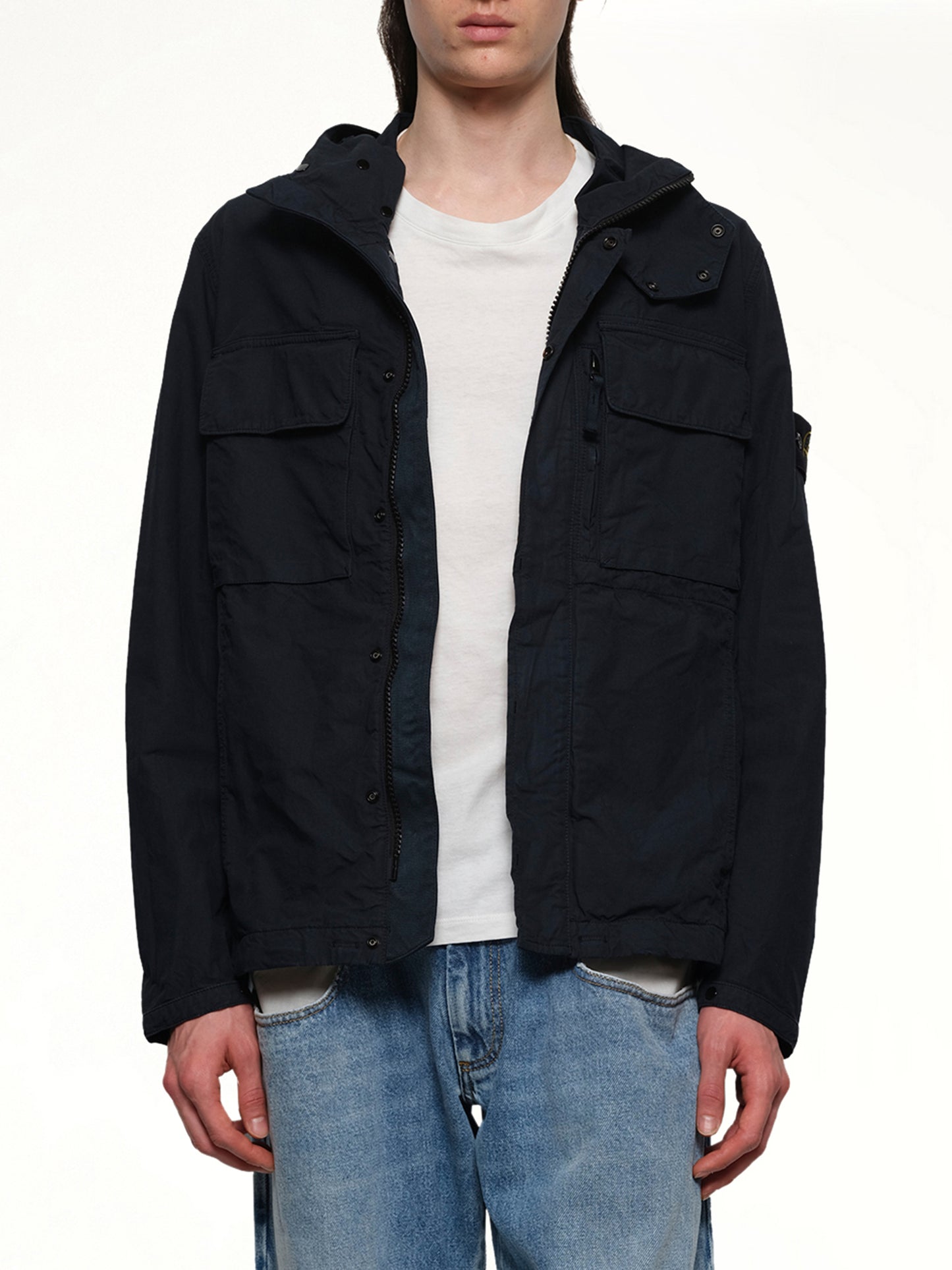 Q10001 Short Parka in Navy Blue
