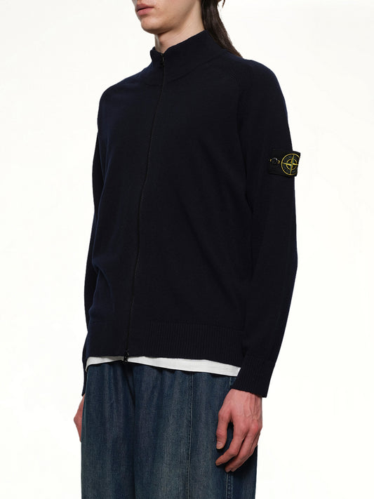 510004 Zip Knit Cardigan in Navy Blue