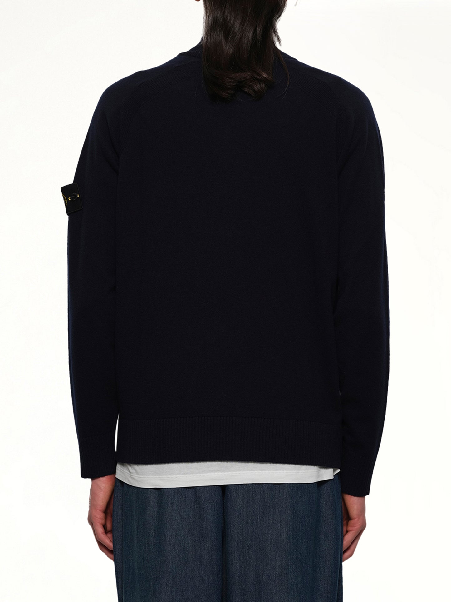 510004 Zip Knit Cardigan in Navy Blue